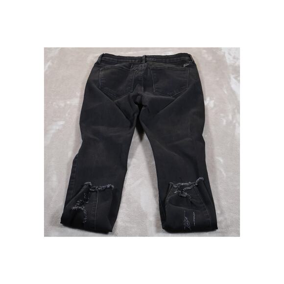 KanCan Jeans Womens 7 27 Black Distressed Ripped Denim Skinny Stretch KC5052BK - Picture 2 of 11